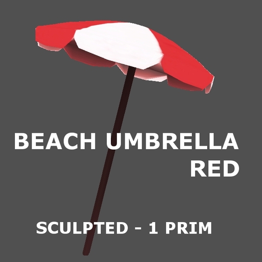 beach umbrella - red
