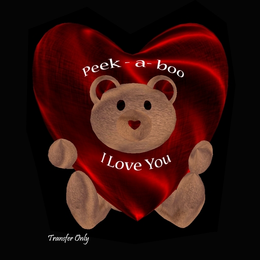 Peek a boo Bear *Cute* red