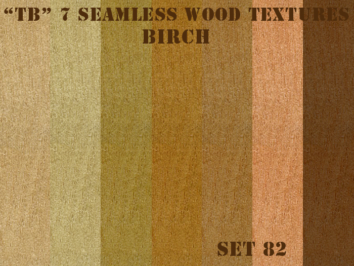 Twice baked 7 fine grained seamless Wood (birch) textures set 82