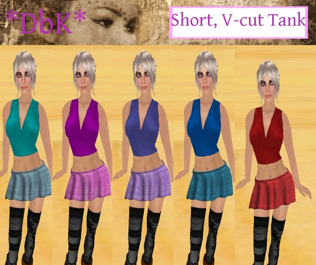 Short V-Cut Tank - Purple