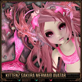 [Mesh] =^.^= Curious Kitties Unreal Fuzz - Kittenz Sakura Mermaid Avatar