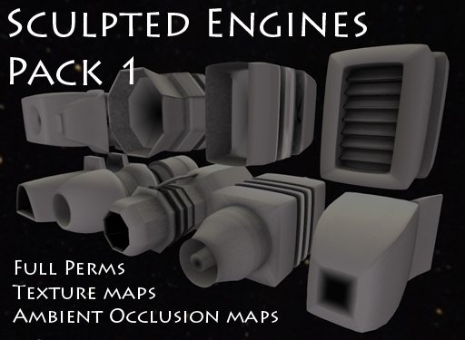 Sculpted Spaceship Engines Pack 1