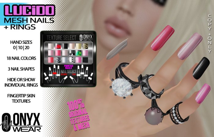 :OW: "LUCiDO" Mesh Nails + Rings *DEMO*