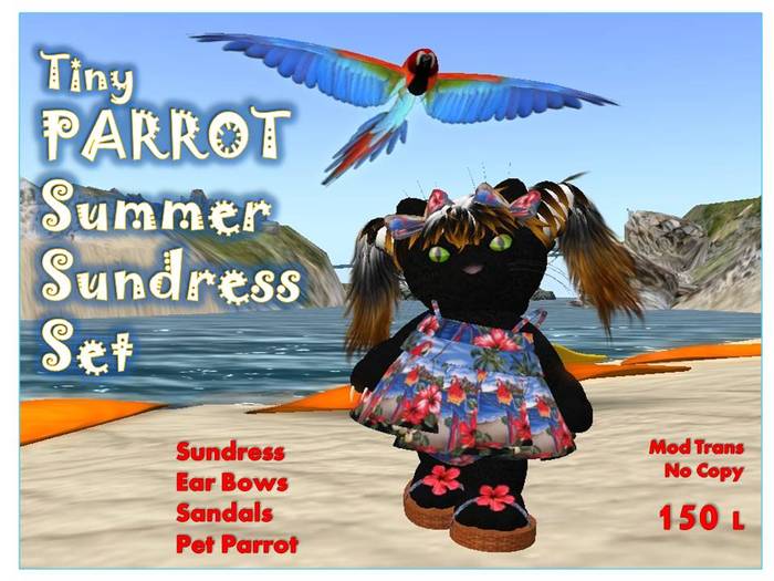 Tiny Parrot Summer Sundress Set