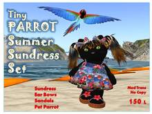 Tiny Parrot Summer Sundress Set