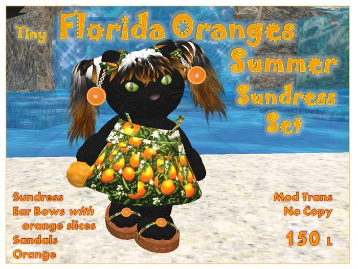 Tiny Florida Oranges Summer Sundress Set