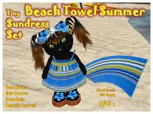 Tiny Beach Towel Summer Sundress Set 