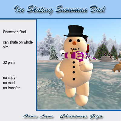 Ice Skating snowman dad