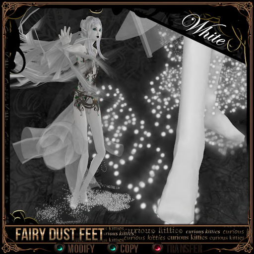 =^.^= Curious Kitties - Fairy Dust Feet - White