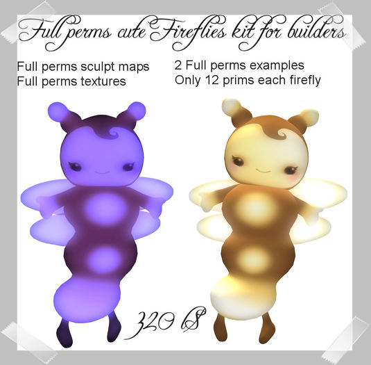 Full Perms Cute Fireflies kit for builders