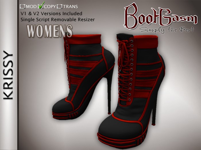 Bootgasm Krissy High Heel Canvas Women's Shoes Red