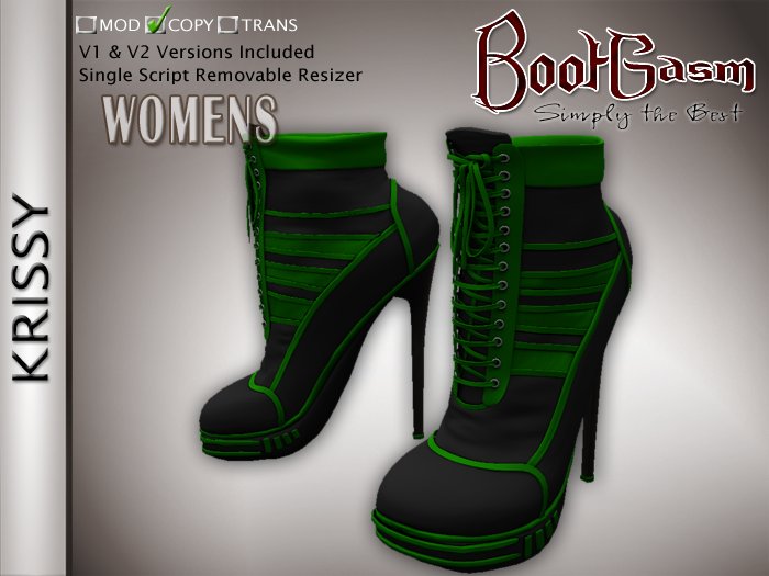 Bootgasm Krissy High Heel Canvas Women's Shoes Green
