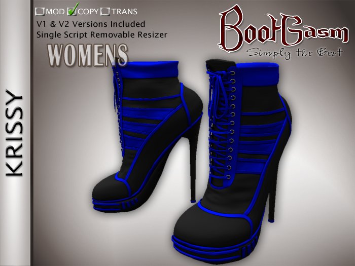 Bootgasm Krissy High Heel Canvas Women's Shoes Blue