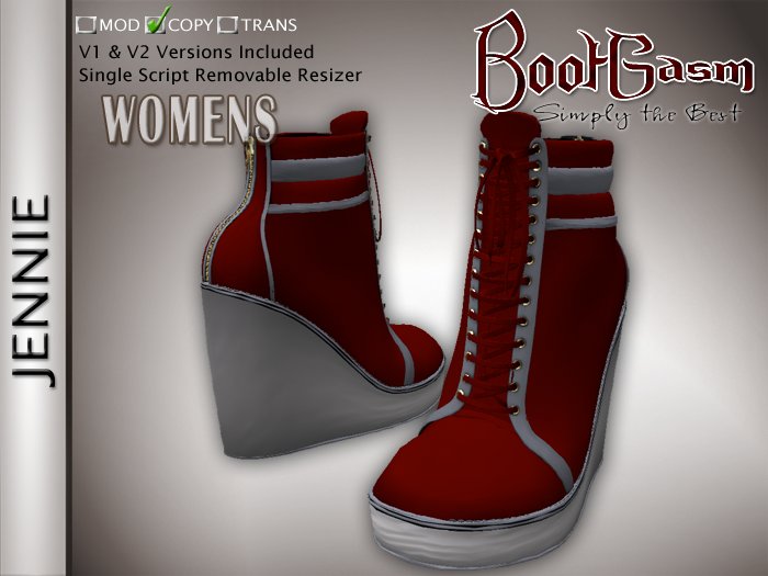 Bootgasm Jennie Platform Women's Shoes Red