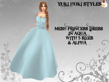 YHS Mesh Princess Dress Aqua