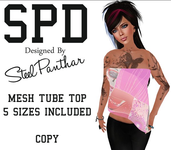 SPD Female Mesh Tube Top - Pinky (Boxed)