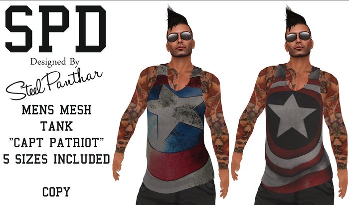 SPD Mens Mesh Tank - Captain Patriot Pack (Boxed)