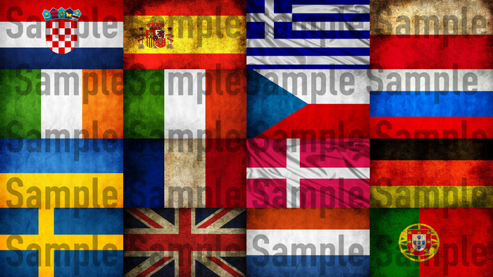 EM 2012 Flags (all participating countries)