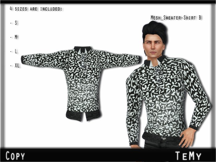 [TM] Mesh_Sweater-Shirt B