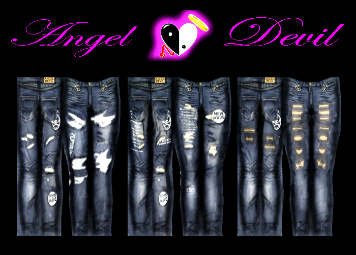 Angel & Devil Template Jeans Full perm