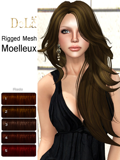 =DeLa*= Mesh Hair "Moelleux" Reds