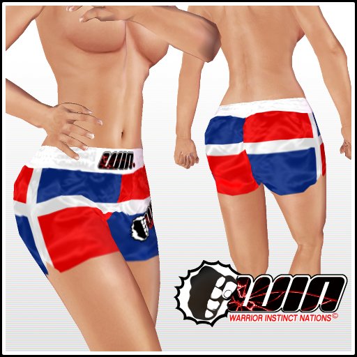 WIN Dominican Republic Flag Short Trunks