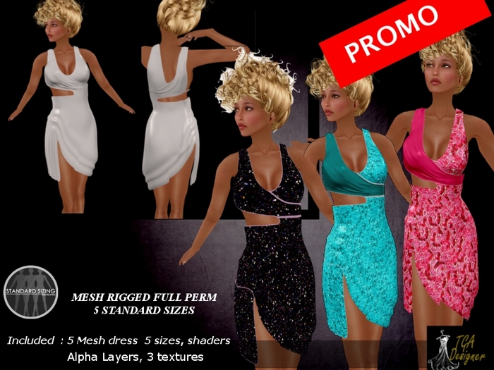 RIGGED MESH FULL PERM MOON DRESS