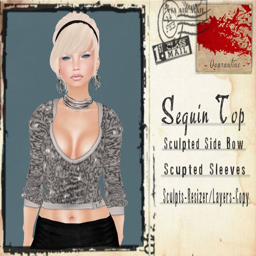 - Quarantine -  Sequin Top - Disco