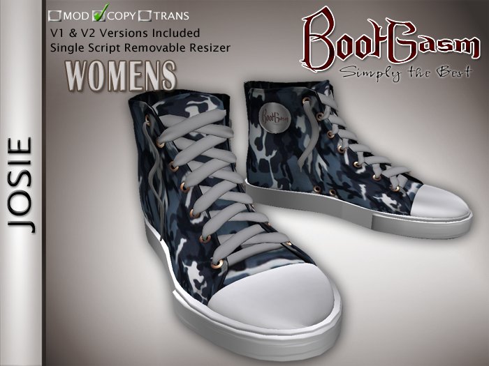 Bootgasm Josie Camo High Top Canvas Women's Shoes Blue