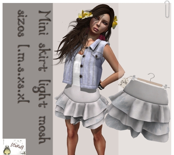 [[>CaKe!<]] Mini Skirt Light-mesh-