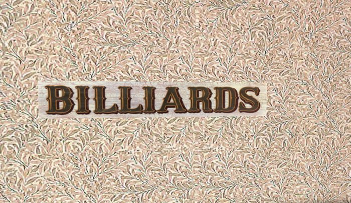 billiards sign