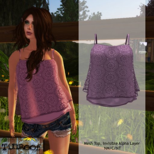 Mesh Crochet Top Peony