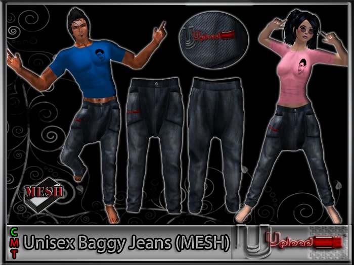 Upload[_]:: - Unisex Baggy Jeans (MESH)