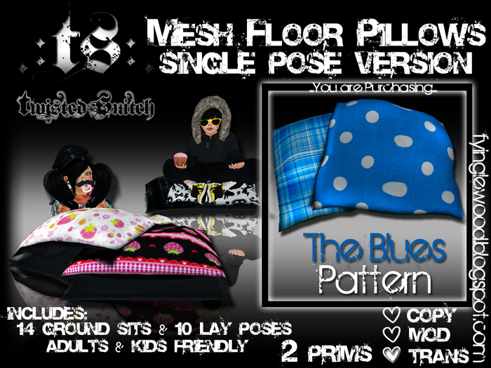 .:TS:. Mesh Floor Pillow: The Blues 