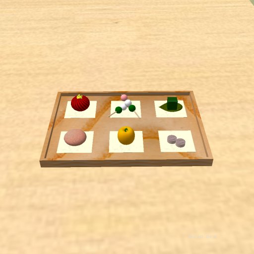 Tray of Japanese sweet cakes