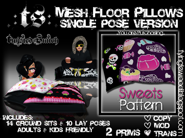 .:TS:. Mesh Floor Pillow: Sweets 