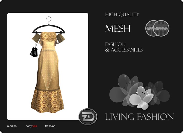 [ZD] Mesh Boho Dress brass