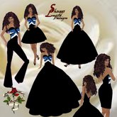 111 Strapless Banded Evening gown, ballroom , dresses, pants, short skirts