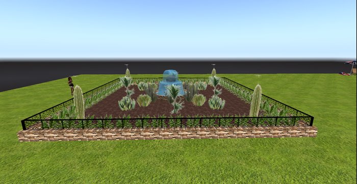 Succlent Garden with Fountain