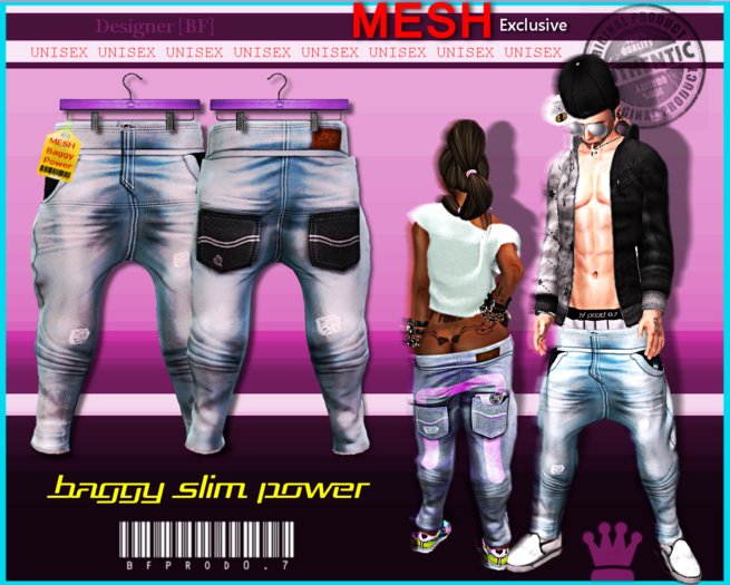 [ BuFu ]Prod0.7_BaggySlim_POWER_ BlueClear