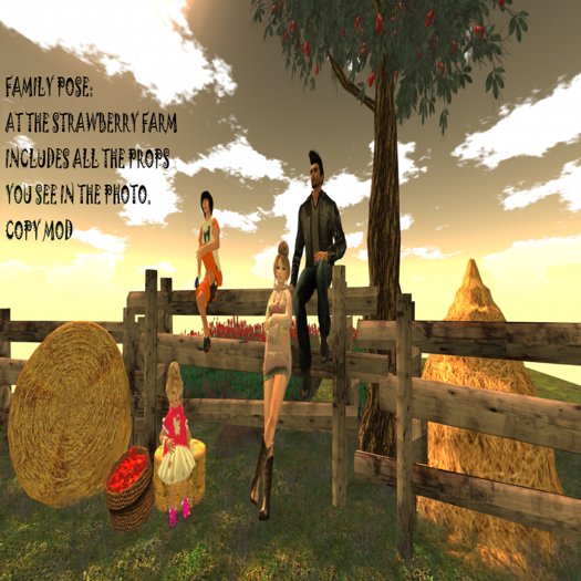 Family Farm Pose With Props