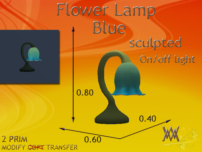 Lamp Flower Blue by Wild Motley