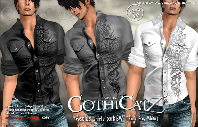 >>GothiCatz<< Aeolus Shirts BW