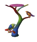 Birds on Braches with Plate 1 Prim Blue