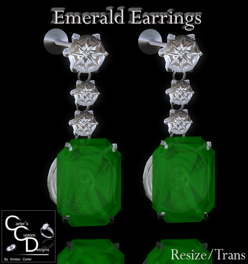 CCD - Emerald earrings