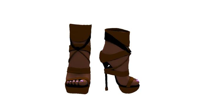 strapped boots brown 