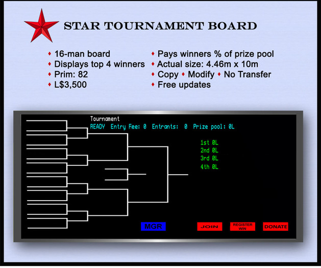 16 Person Single Elimination Tournament Board