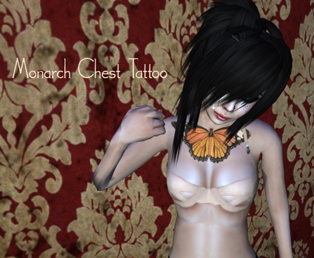 Monarch Chest Tattoo