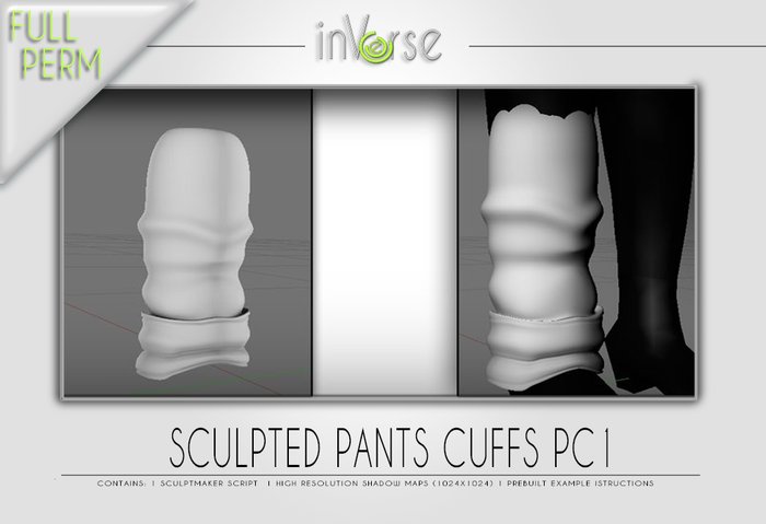 Sculpted pant cuffs PC1 Full permission
