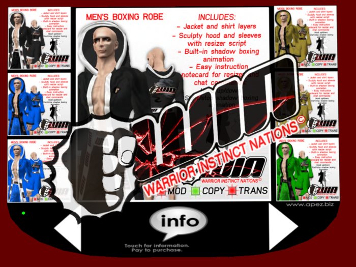 WIN Men's Boxing Robes - Affiliate Vendor